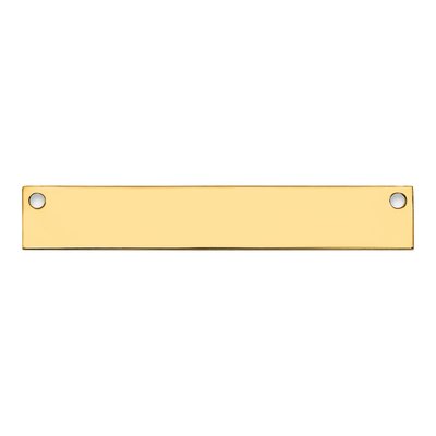14K Yellow Gold Medium Blank Bar Finding