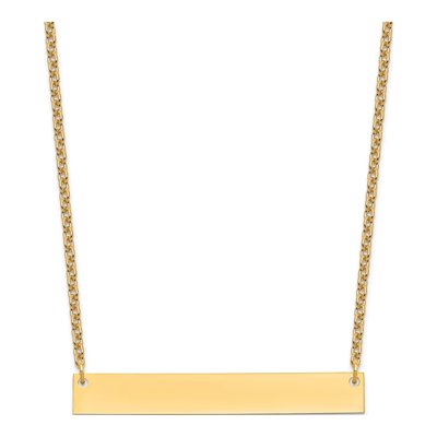 Gold-Plated Sterling Silver Large Bar Necklace – view 2