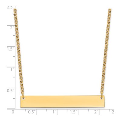 Gold-Plated Sterling Silver Large Bar Necklace – view 3