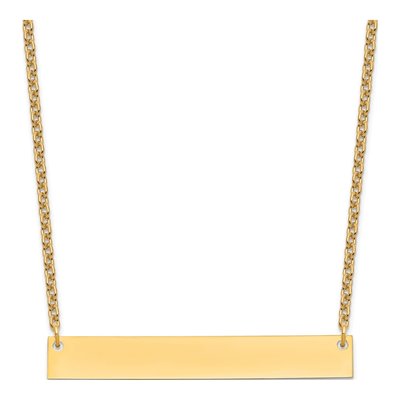 Gold-Plated Sterling Silver Large Bar Necklace
