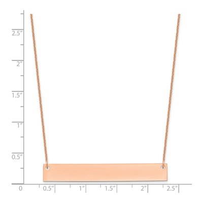 14K Rose Gold Large Bar Necklace – view 2