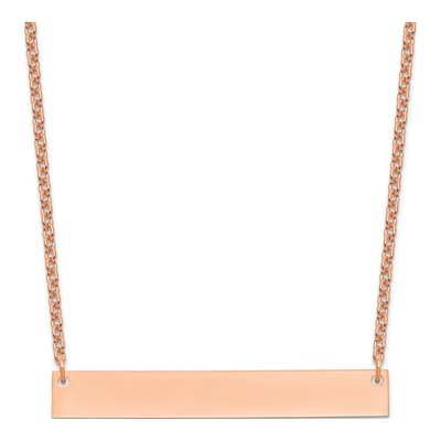 Rose Gold-Plated Sterling Silver Large Bar Necklace