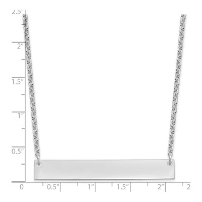 Sterling Silver Large Bar Necklace – view 4