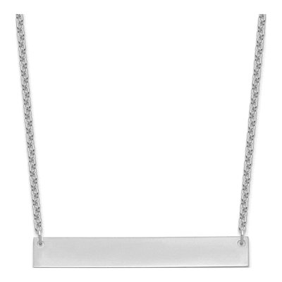 Sterling Silver Large Bar Necklace
