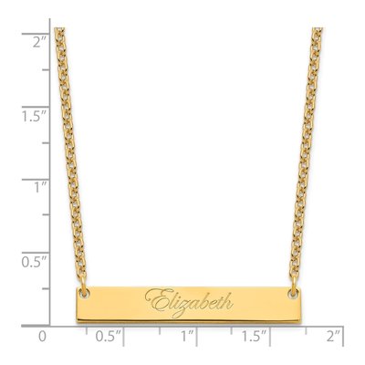 Gold-Plated Sterling Silver Personalized Script Bar Necklace – view 3