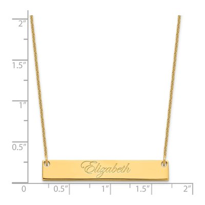 14K Yellow Gold Personalized Bar Necklace – view 3
