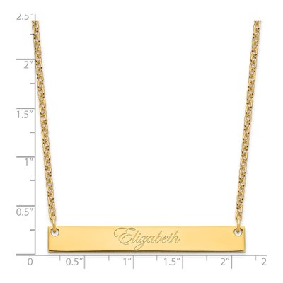 Gold-Plated Sterling Silver Personalized Script Bar Necklace – view 3