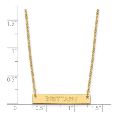 Gold-Plated Sterling Silver Personalized Bar Name Necklace – view 3