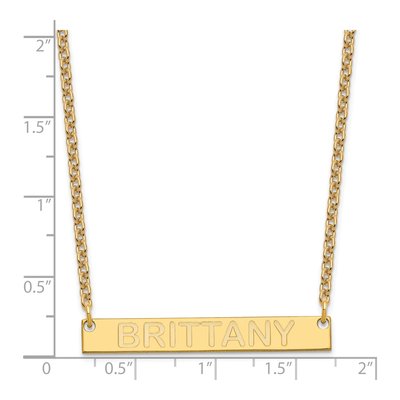 Gold-Plated Sterling Silver Personalized Bar Name Necklace – view 3