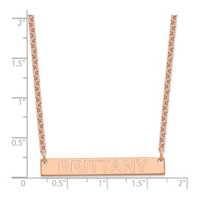 Rose Gold-Plated Sterling Silver Personalized Bar Name Necklace – view 2