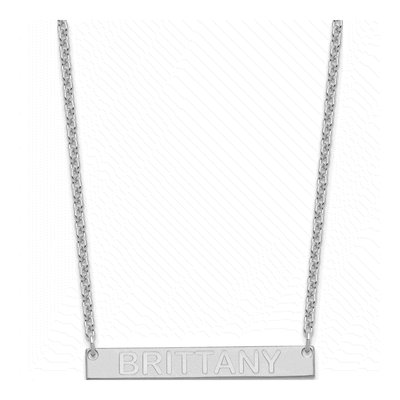Sterling Silver Personalized Bar Name Necklace – view 2