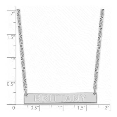 Sterling Silver Personalized Bar Name Necklace – view 3
