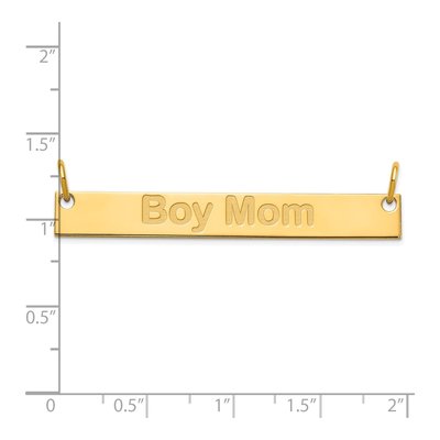 Gold-Plated Sterling Silver Personalized Large Bar Name Necklace – view 3