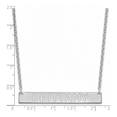Sterling Silver Personalized Bar Name Necklace – view 3