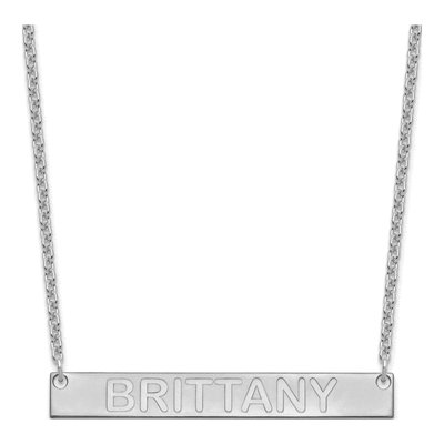 Sterling Silver Personalized Bar Name Necklace