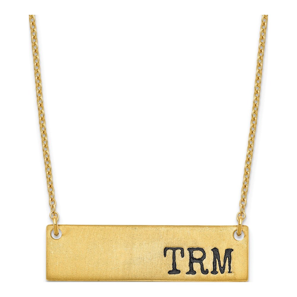 Personalized Gold-Plated Initial Bar Necklace