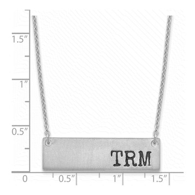 Sterling Silver Personalized Initial Bar Necklace – view 3