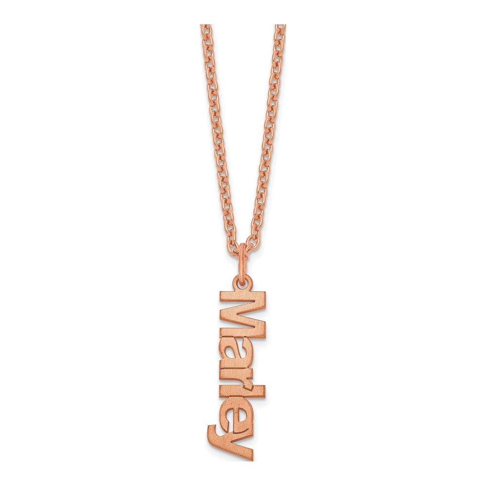 Personalized Rose-Plated Sterling Silver Name Necklace