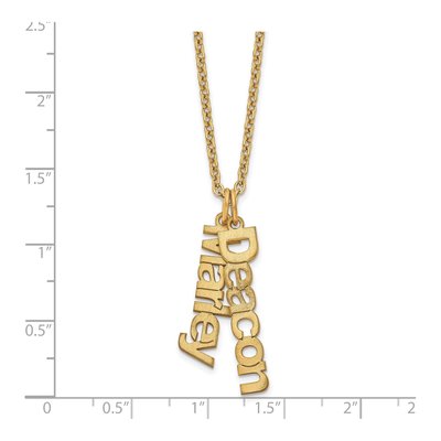 Gold-Plated Sterling Silver Personalized 2-Name Necklace – view 3