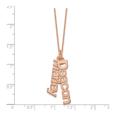 14K Rose Gold Personalized 2-Name Necklace – view 2