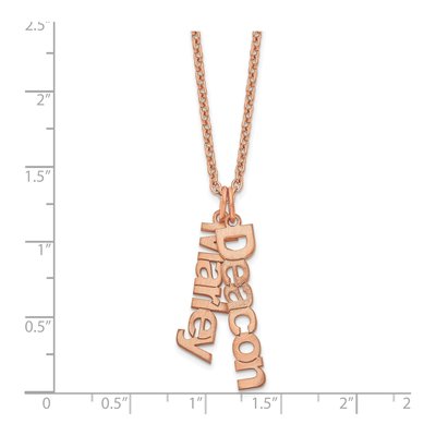 Rose Gold-Plated Sterling Silver Personalized 2-Name Necklace – view 2