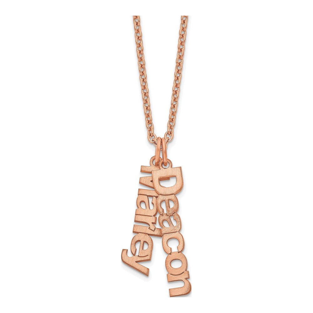 Rose Gold-Plated Sterling Silver Personalized 2-Name Necklace