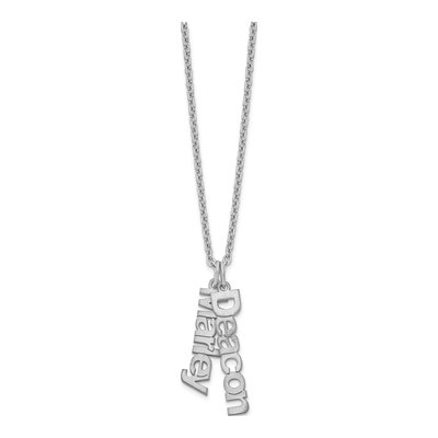 Sterling Silver Personalized 2-Name Necklace – view 2