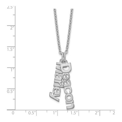 Sterling Silver Personalized 2-Name Necklace – view 3
