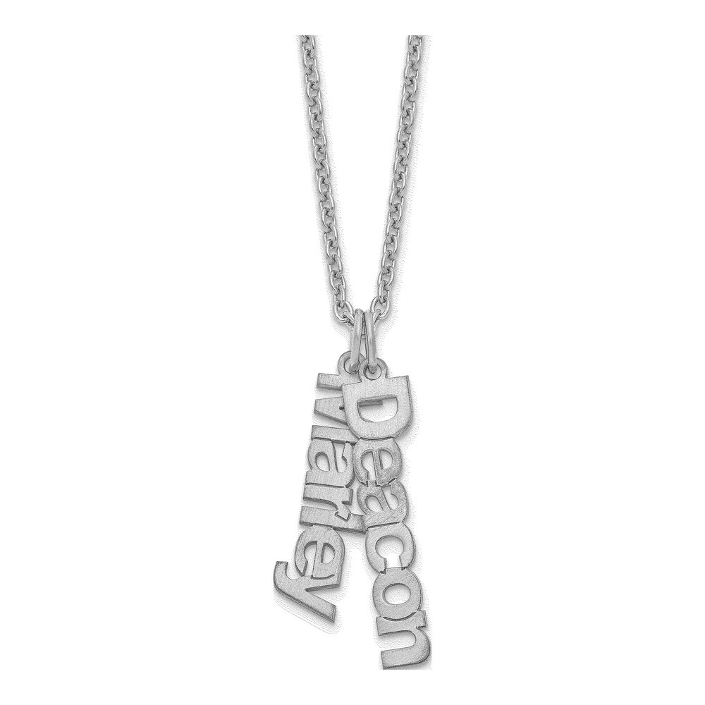 Personalized Sterling Silver 2-Name Charm Necklace
