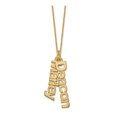 14K Yellow Gold Personalized 2-Name Necklace