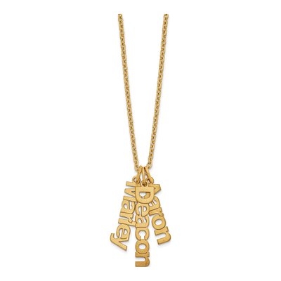 Gold-Plated Sterling Silver Personalized 3-Name Necklace – view 2