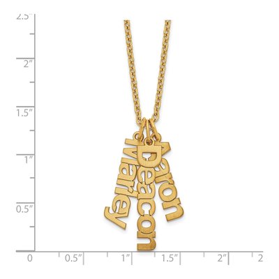 Gold-Plated Sterling Silver Personalized 3-Name Necklace – view 3