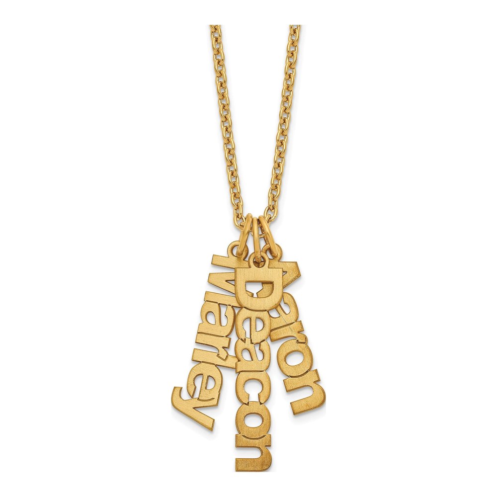Gold-Plated Sterling Silver Personalized 3-Name Necklace