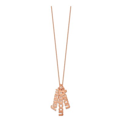 14K Rose Gold 3-Name Necklace – view 2