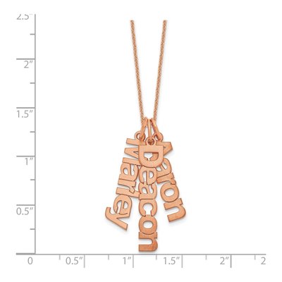 14K Rose Gold 3-Name Necklace – view 3