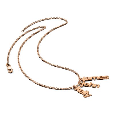 14K Rose Gold 3-Name Necklace – view 5