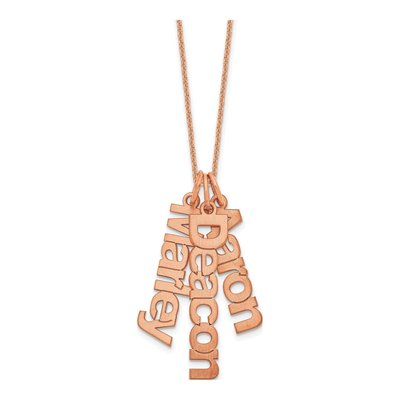 14K Rose Gold 3-Name Necklace