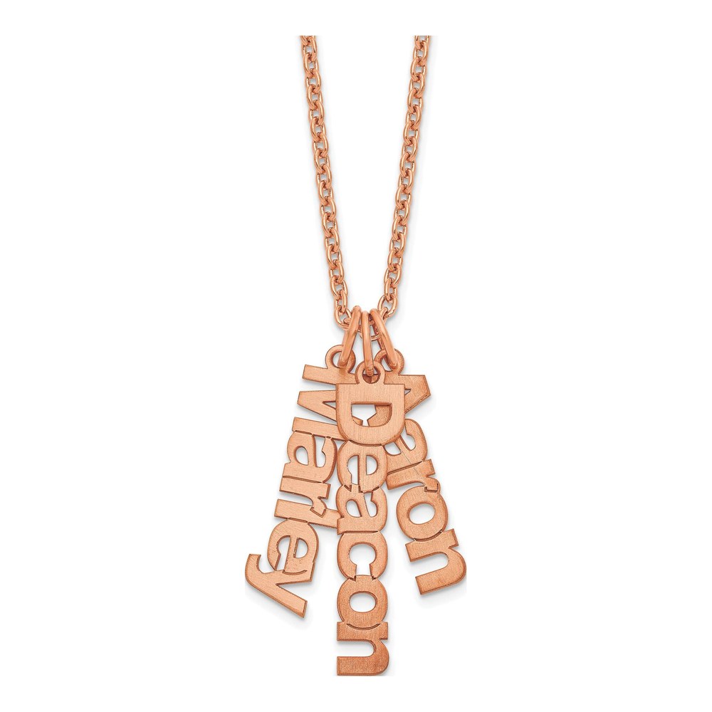 Rose Gold-Plated Sterling Silver Personalized 3-Name Necklace