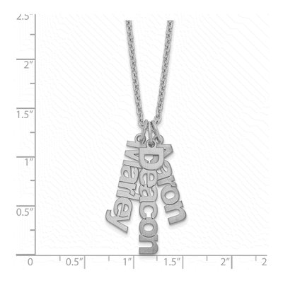 Sterling Silver Personalized 3-Name Necklace – view 3
