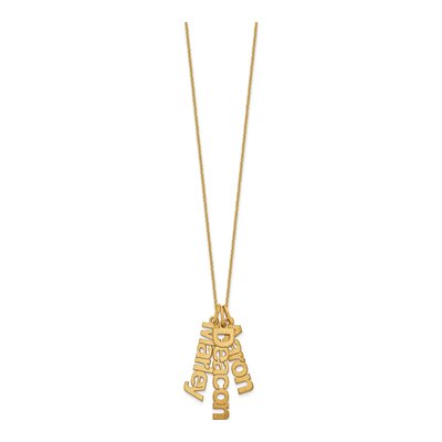 14K Yellow Gold 3-Name Necklace – view 2