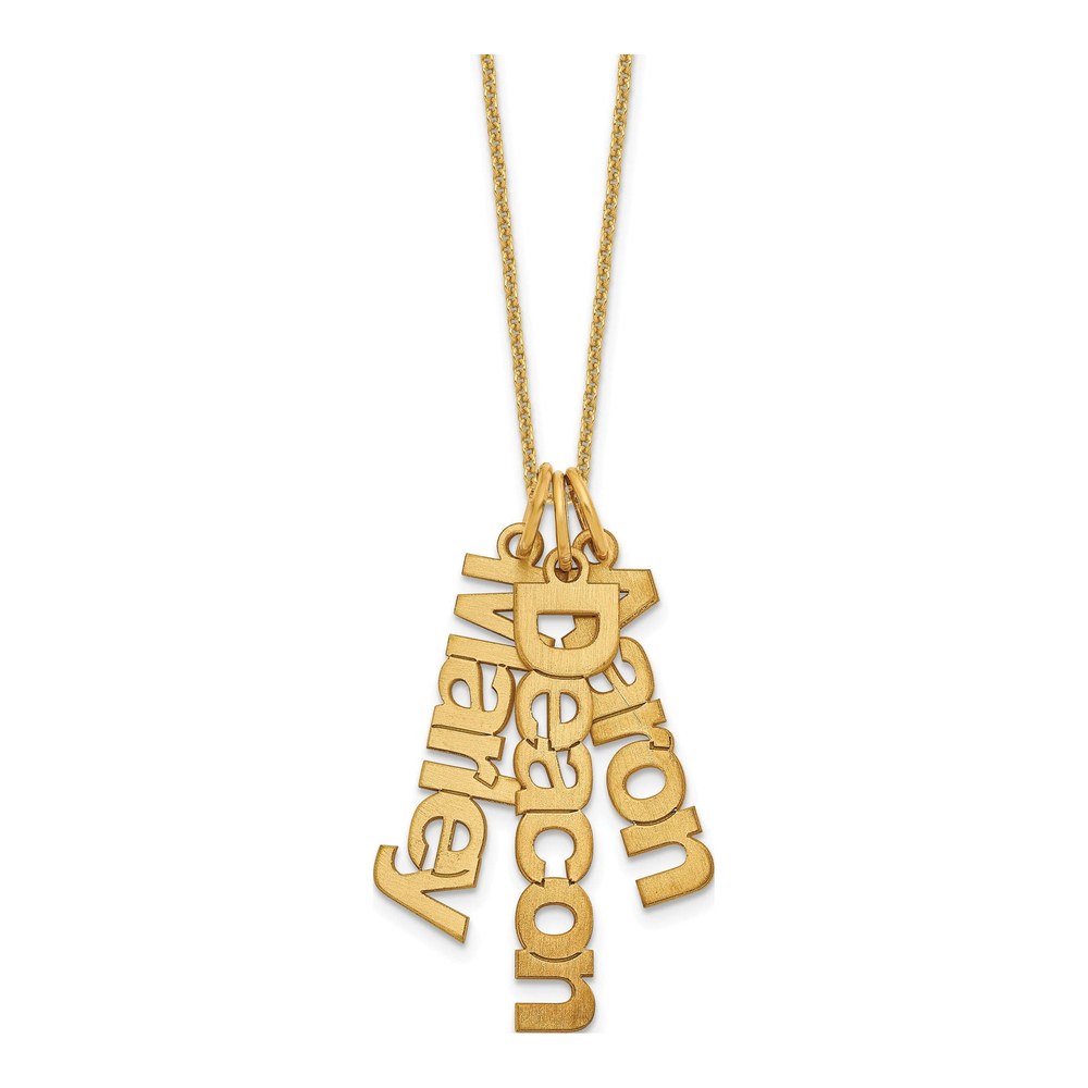 14K Yellow Gold 3-Name Necklace