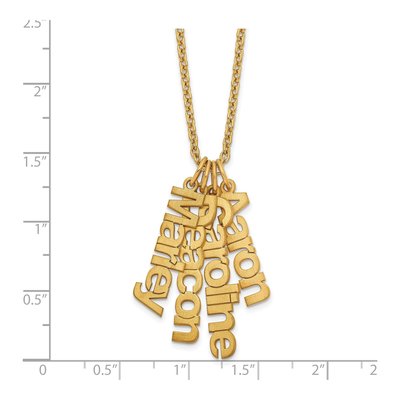 Gold-Plated Sterling Silver Personalized 4-Name Necklace – view 3