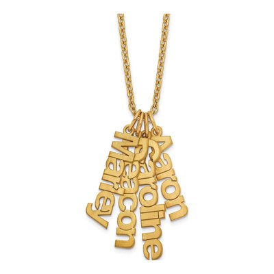 Gold-Plated Sterling Silver Personalized 4-Name Necklace