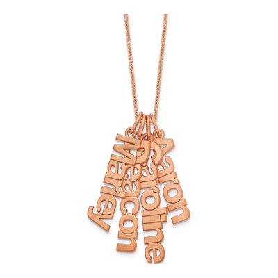 14K Rose Gold 4-Name Necklace