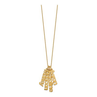 14K Yellow Gold Personalized 4-Name Necklace – view 2