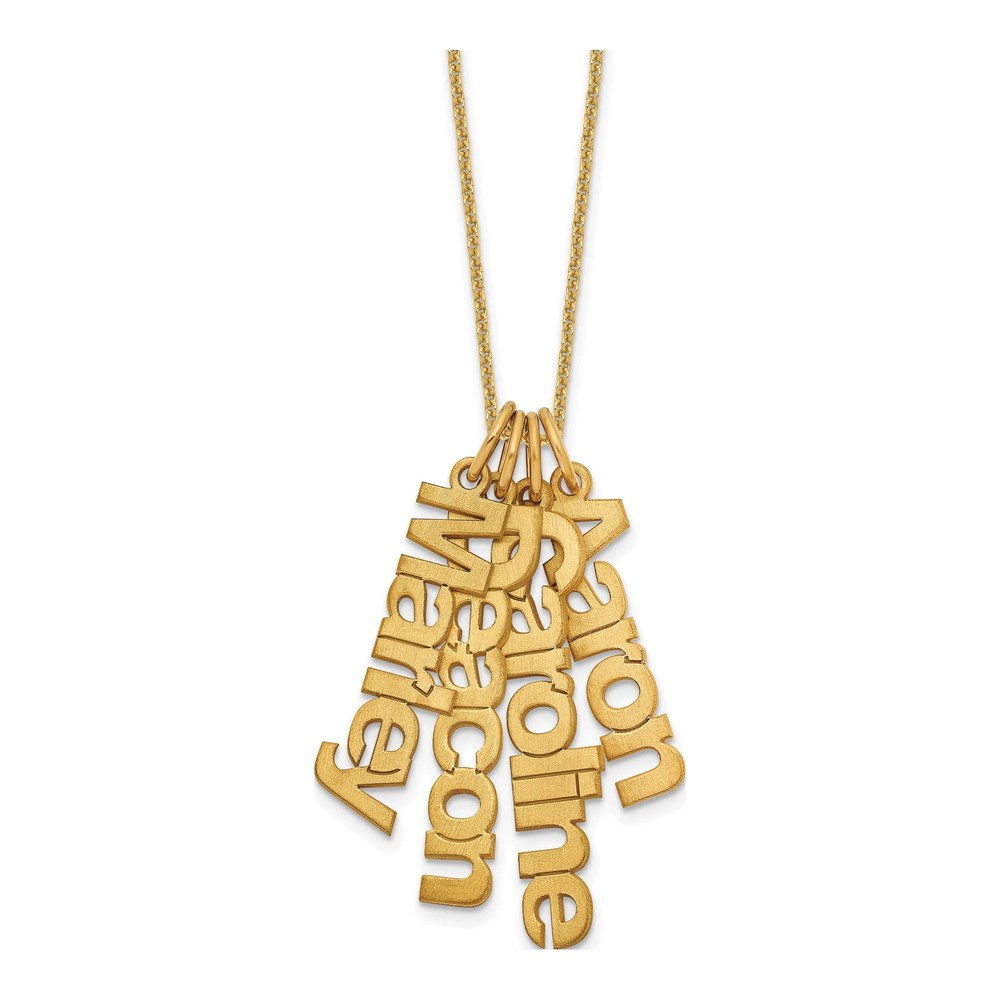 14K Yellow Gold Personalized 4-Name Necklace