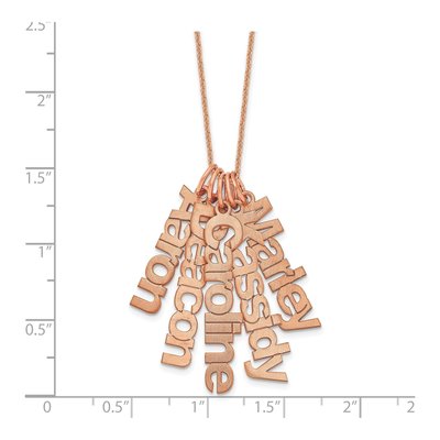 14K Rose Gold 5-Name Necklace – view 2