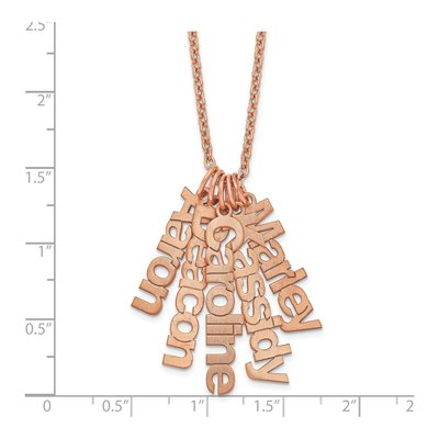 Rose Gold-Plated Sterling Silver Personalized 5-Name Necklace – view 2