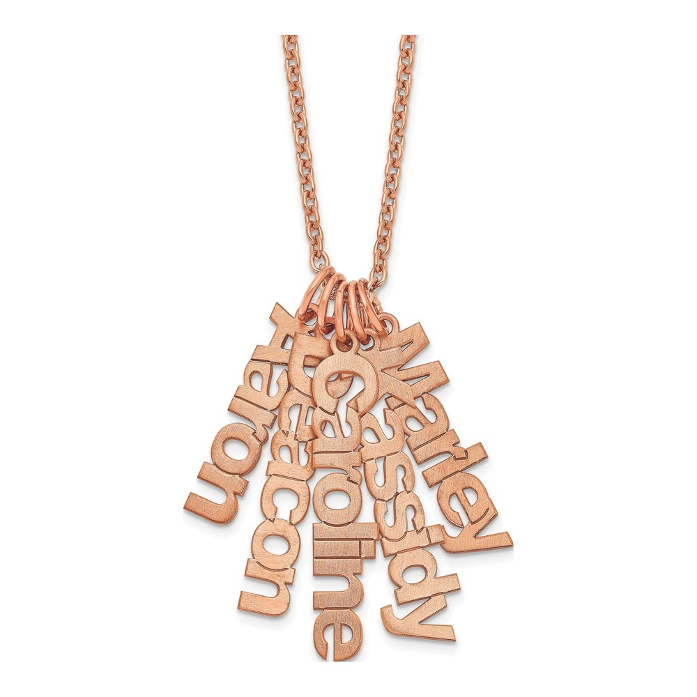 Rose Gold-Plated Sterling Silver Personalized 5-Name Necklace