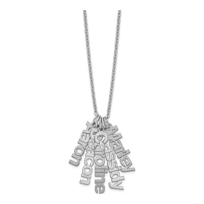 Sterling Silver Personalized 5-Name Necklace – view 2